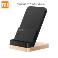 【 HOT】 Xiaomi 55W ที่ชาร์จแบบไร้สายแนวตั้งสูงสุด Air-Cooled ชาร์จไร้สายสนับสนุนที่ชาร์จเร็วสำหรับ Xiaomi 10สำหรับ Iphone