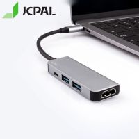 Jccal USB-C HUB Type-C PD Power 60W HDMI 4K วิดีโอ2x USB3.0 USB-C อะแดปเตอร์