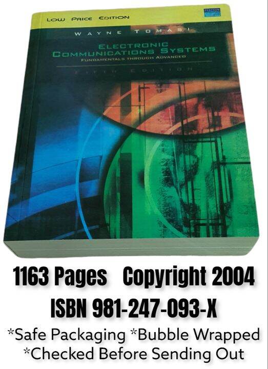 Electronic Communications Sytems Fifth Edition by Wayne Tomasi Lazada PH