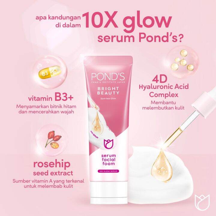 Ponds Bright Beauty Facial Foam 50 Gr - 100 Gr / (Kemasan Baru White ...