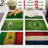 【CC】 Netherlands Senegal Flag 2022 Football Field Print Placemat  Soccer Dinning Drink