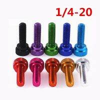 1 buah 1/4-20x20mm aluminium Aloi 6061 sekrup jempol Knurled kepala benang tangan mengencangkan sekrup jempol baut standar Amerika