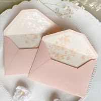 Luxury Pink Envelope With Cherry Blossom Pattern Lining Message Card Envelope Wedding Invitation Envelope Gift Envelope 9x13cm