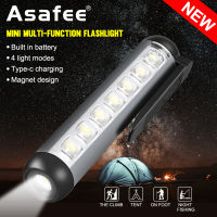 Asafee 300LM 3050 XPE+7*COB super bright multi-function work lights flashlight Built-in battery tail press switch IPX4 waterproof