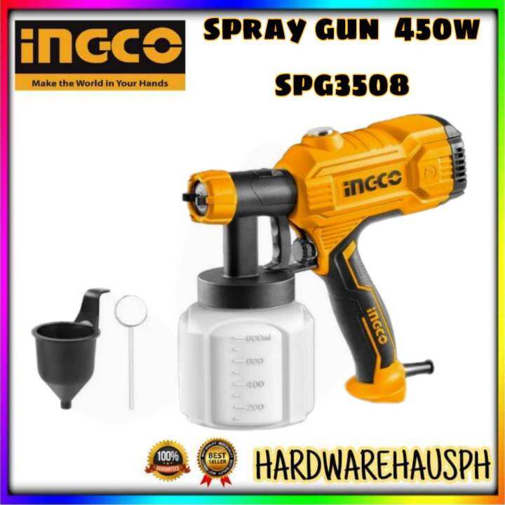 INGCO 450W HVLP Spray Gun / Paint Sprayer Machine (SPG3508) Lazada PH
