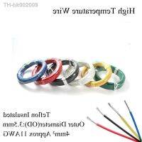 ○◎ 11AWG 4mm² High Temperature Wire PTFE Insulation Resistant Cable Tinned Tin Silver Plated Copper Wrapping Wires 4mm Square 4mm2