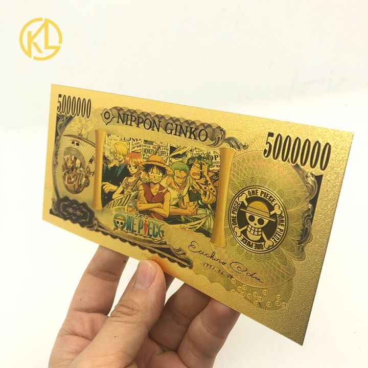ธนบัตรทอง000000เยนสำหรับสะสมหนึ่งชิ้น3ชิ้น-เซ็ตที่ดีที่สุดของมนุษย์ลัฟฟี่แกรนด์ไลน์แมนโรโรนัวโซโรซานจิลูฟี่สำหรับสะสม