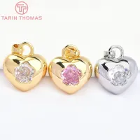 【YF】❇  (7695) 4PCS 13.5x15MM 18K Gold Color with Hearts Pendants Jewelry Making Findings Accessories