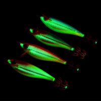 1Pc New Luminous Shrimp Fishing Bait Fluorescent Fishing Lures Luminous Squid Jig Hooks Fishing Accessories Tackles Equipment Accessories