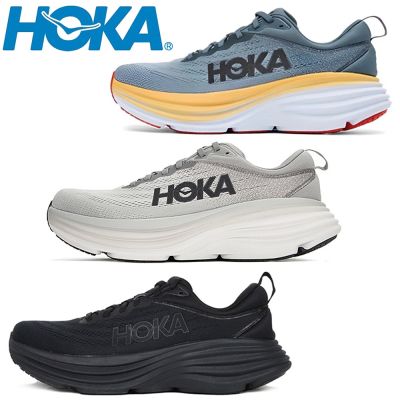 HOKA Sport Running Shoes Bondi 8 Breathable Anti Slip Cushioning Road Runs Shoes Men Sport Shoes Lifestyle Outdoor Sneaker Women