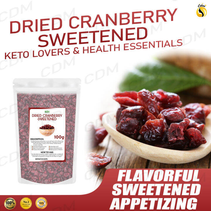 Dried Cranberries Sweetened 100g Dried Fruits, Healthy Snack | Lazada PH