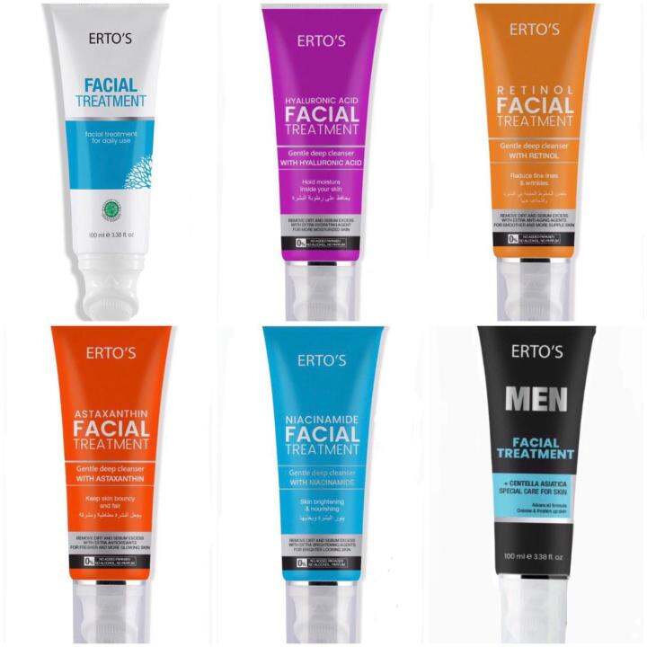 ERTOS Facial Treatment Niacinamide Hyaluronic Retinol Astaxanthine Men