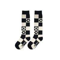 Knee Socks - Checkboard Flower