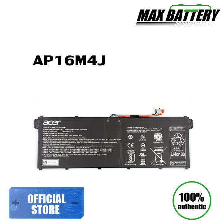 7.6V 4870mAh Genuine AP16M4J Laptop Battery For Acer Notebook computer ...