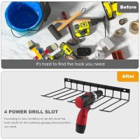 Organizer Drill Storage Rack Shelf Wall Mounted Heavy Duty Power Drill Holder for Drill Charging Station