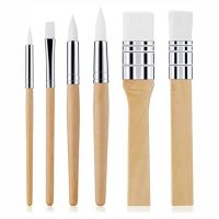 6PCS Paintbrush Set, Nylon Paint Brushes Different Shape Painting Brush Set ArtSupplies for Acrylic Watercolor Painting