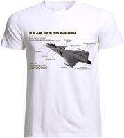 Saab Jas 39 Gripen เสื้อยืดผ้าฝ้ายโมเดลเครื่องบินรบเจ็ท Luchtgevecht ท็อปส์ซูคอรอบใหม่ฤดูร้อนขายส่งตลกเสื้อยืดผู้ชายแบรนด์ Xs-3xl สไตล์ป๊อปยูนิเซ็กส์