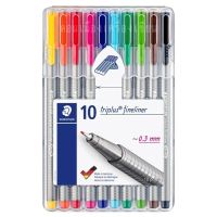 STAEDTLER ชุดปากกาเมจิก triplus color 10 สี จำนวน 1 กล่อง