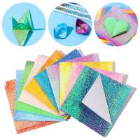 ??【COD+IN STOCK】50 Sheets ของขวัญ ด้านเดียว วัสดุทำมือ สีส่องแสงผสม กระดาษ Origami ระยิบระยับ กระดาษพับสี่เหลี่ยม เครื่องประดับ DIY ตกแต่งสมุดภาพ