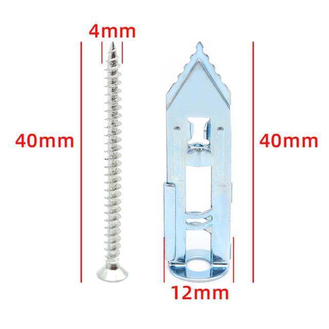 10pcs-self-drilling-expansion-screws-stainless-steel-drywall-gypsum-board-anchor-kit-cavity-plug-dowel-fixe-self-tapping-screw