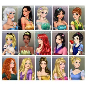 5D Diamond Painting Disney Princess Circle Collage Kit