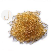 100pcs hot sale high carbon steel golden fishing hooks 1-8 # size fishing equipment accessories small hook Accessories