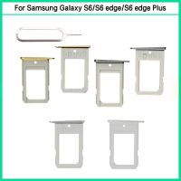 อะแดปเตอร์ที่ใส่ซิมการ์ด G925 G920สำหรับ Samsung Galaxy S6 Edge ช่องใส่ซิมการ์ดไมโครการ์ด SD พร้อมชิ้นส่วนอะไหล่พิน