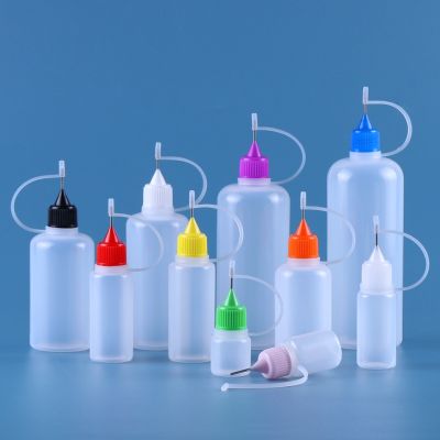 【YF】❀✒  5PCS 3ml-120ml Plastic Squeezable Needle Bottles Dropper Sample Drop Can Glue Ink Applicator Refillable Containers