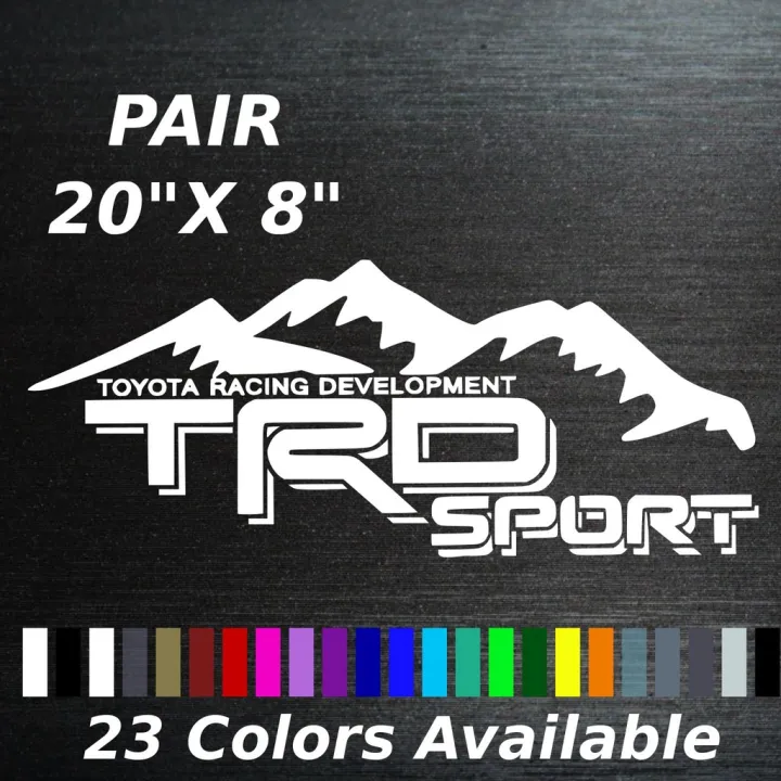 Trd Toyota Racing Development Sport Decal Sticker Set Bed Sides Lazada Ph