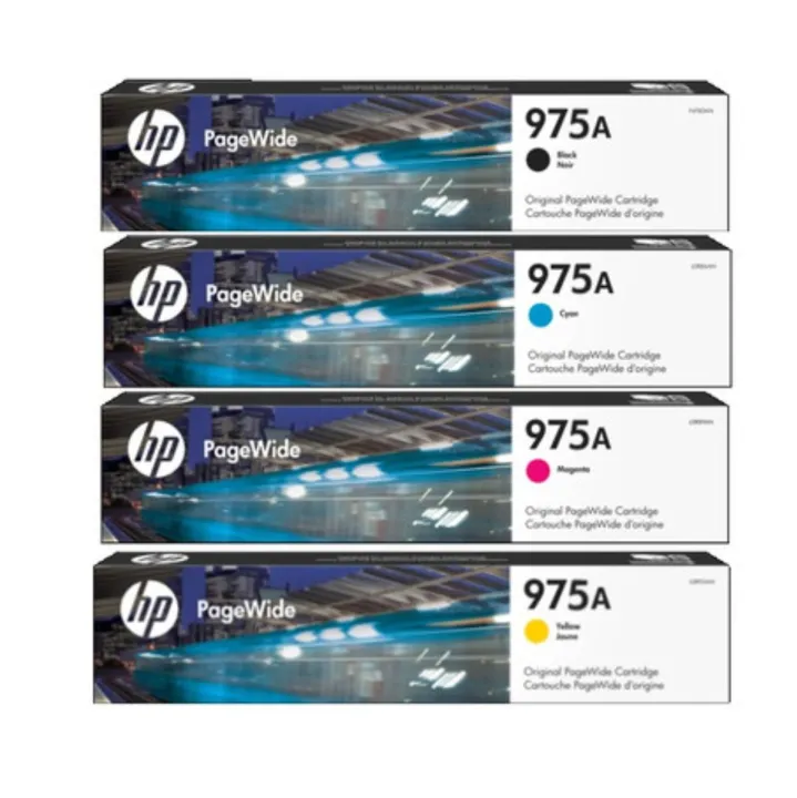 Hp 975a Black Cyan Magenta Yellow Original Pagewide Toner Cartridge Original Lazada 