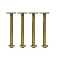 4pcs Titanium gold Furniture legs Stainless Steel Cabinets feet Tables Sofa Bed TV Cabinet Couch Dresser Armchair legs Furniture Protectors Replacemen