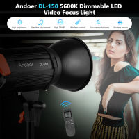 Andoer DL-150 150W Video Focus Light 5600K Daylight Dimmable COB LED Video Light CRI 95+ Bowens Mount with Remote Control for Video Recording Studio/Outdoor Lighting Wedding Product Photography