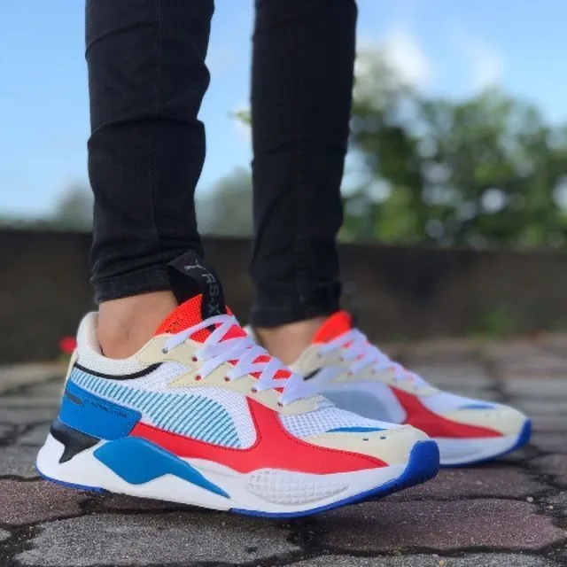 SIZE 36-40) PUMA RS-X TRANSFORMER BEIGE RED BLUE READY STOCK MALAYSIA ...