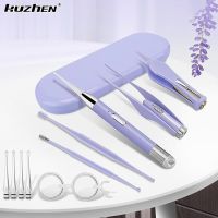 1 Set LED Ear Wax Pickers Stainless Steel Earpick Wax Remover Curette Ear Pick Cleaner Ear Cleaner Spoon Care Ear Clean Tool