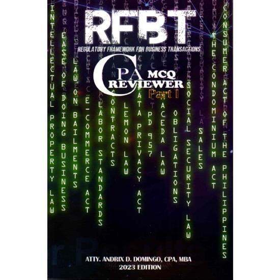 Books RFBT CPA Reviewer Part 1 (2023 Edition) By Atty. Andrix Domingo ...