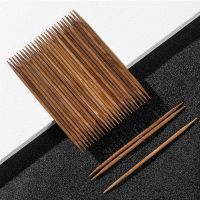 600pcs/bag Supermarket Hotel Household Portable Disposable Carbonized Bamboo Toothpicks Double Head Toothpicks Fruit Toothpicks