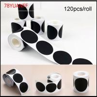 78YUANFF 120pcs/roll ครัว ขวดแยม เครื่องเทศ ปากกามาร์กเกอร์ ป้ายกระดานดำ แท็กขวด สติ๊กเกอร์ฉลากกลม