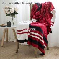 ผ้าห่ม European Cotton Knitted Blanket ขนาด 130x160 cm.