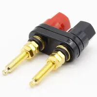 1pcs Gold Plated Banana Plug Connector Speaker Amplifier Extended Terminal Binding Post