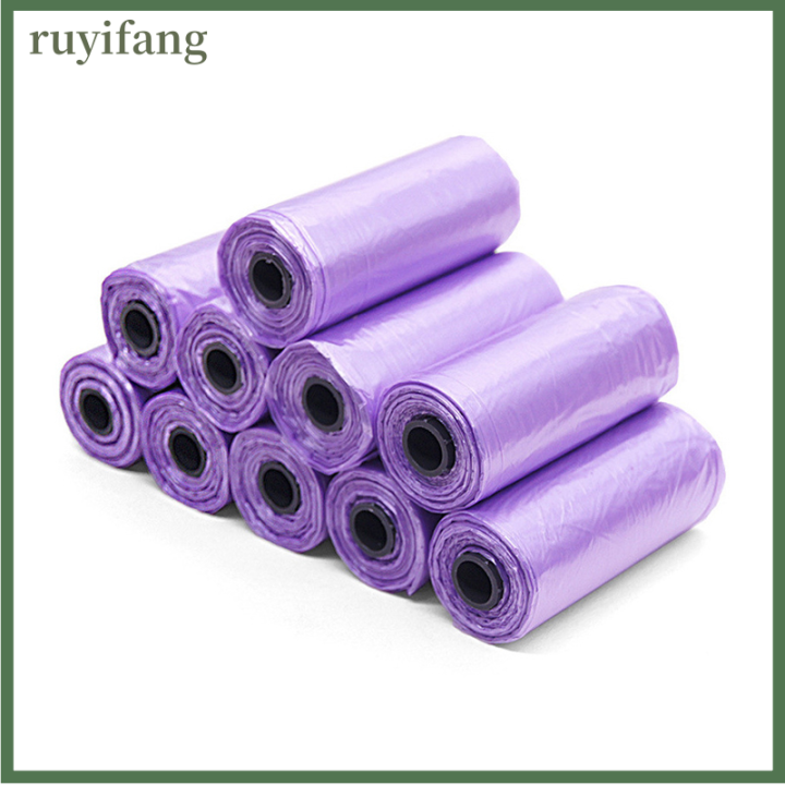 ruyifang-15ชิ้น-เซ็ต-pet-dog-poop-bags-dispenser-collector-scoop-holder-cat-pooper-bag