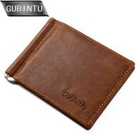 GUBINTU man wallet with clip nd Men Genuine Leather Bifold Purse Billfold Wallet Money Clip Slim Wallets and Purses