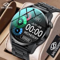 ZZOOI 2023 New Luxury Fashion Mens Smart Watch Bluetooth Smart Heart Rate Monitoring IP67 Waterproof Watch Mens Call Man Gift + Box