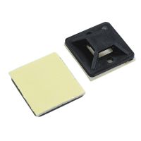 【CW】 100 Pcs Self Adhesive Cable Tie Mount Base Holder 20 x 6mm