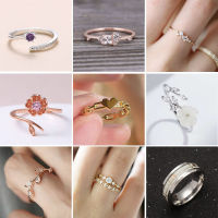 A variety of fashion rings, exquisite gifts with different shapes