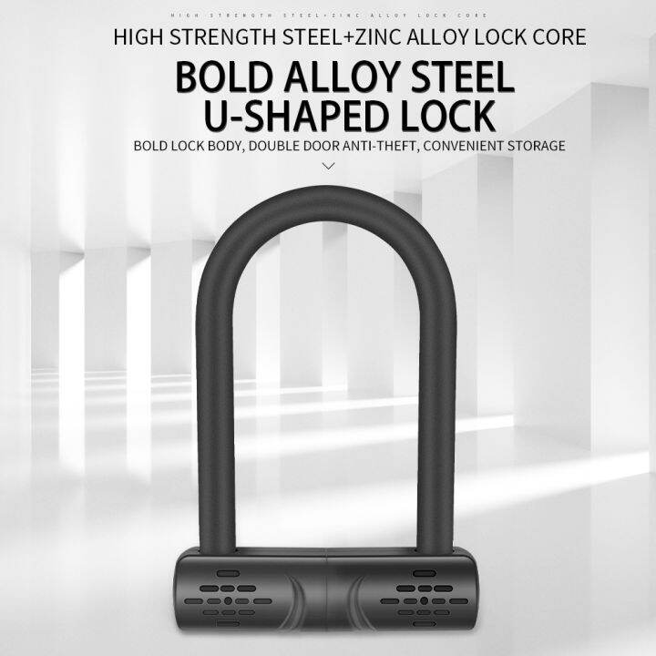 Heavy Duty Security Key Bike U Lock Motorcycle Electric Scooter Bicycle