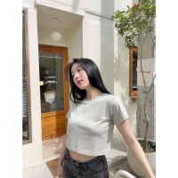 Pela.bkk - Mellow Crop top สีเทา Grey