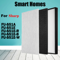 สำหรับเครื่องฟอกอากาศ Sharp FU-S51E-R ตัวกรอง Hepa และกล่องเปิดใช้งานไส้กรองฟอกอากาศ FU-S51E-W เปลี่ยนแผ่นกรอง