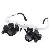 【HOT】 yiyin2068 8x 15x 23x Magnifying Glass 2 Lens Loupe with LED Headband Professional Magnifier Glass for Jeweler Loupe Craft Reading