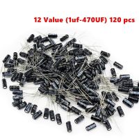 12 value kit 0.22uF-470uF Electrolytic Capacitor assortment set pack 1UF 2.2UF 3.3UF 4.7UF 10UF 22UF 33UF 47UF 100UF 220UF