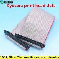 หัวพิมพ์ Kyocera สำหรับเครื่องพิมพ์ UV 100Pin เครื่องพิมพ์ข้อมูลยาว20ซม. ทรงแบนราบริออนสายสำหรับข้อมูล